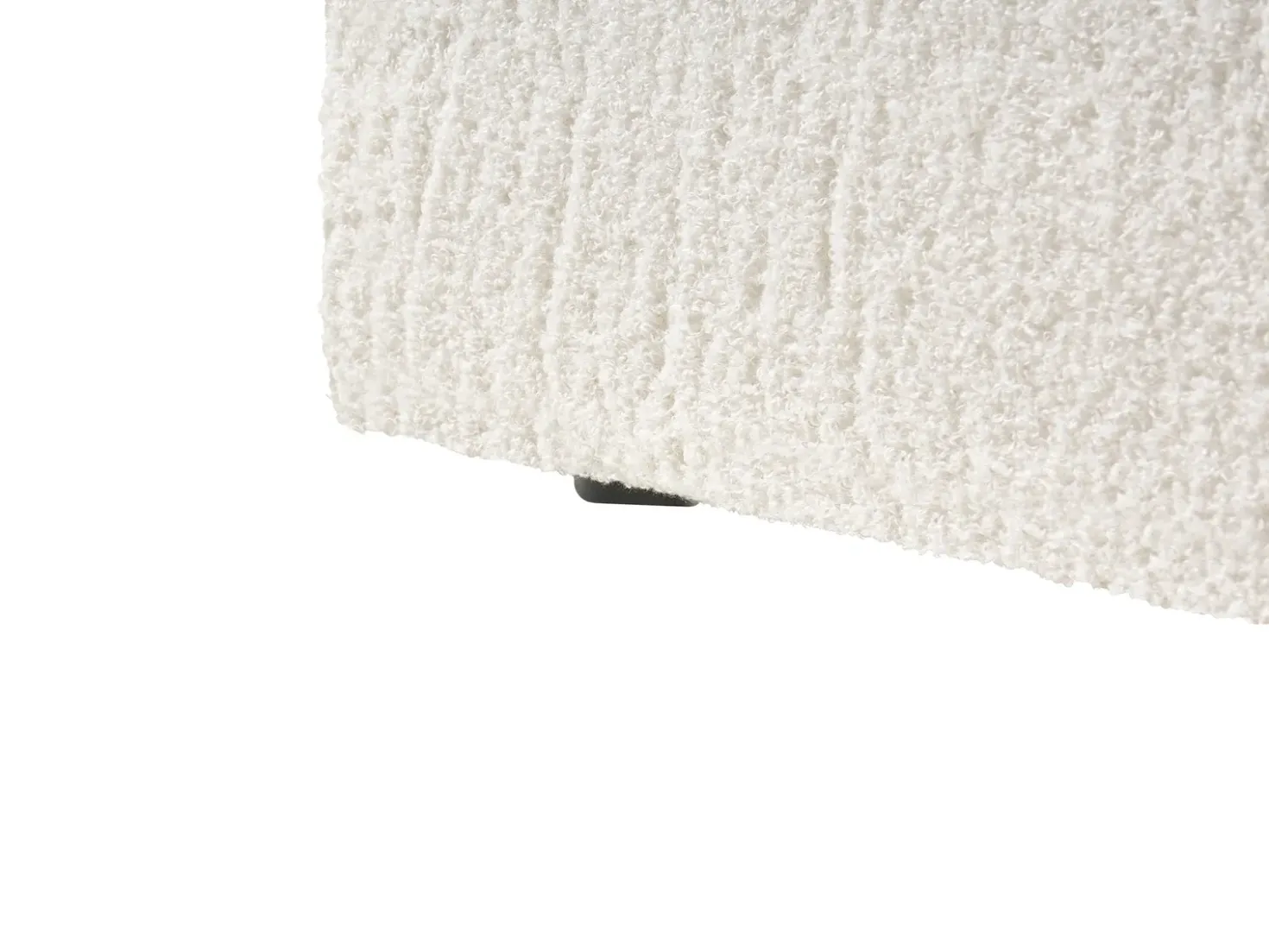 Letto contenitore Bouclé LORIENT 180 x 200 cm Bianco sporco