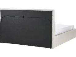 Letto contenitore Bouclé LORIENT 180 x 200 cm Bianco sporco