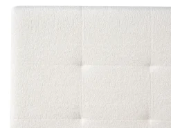 Letto contenitore Bouclé LORIENT 180 x 200 cm Bianco sporco