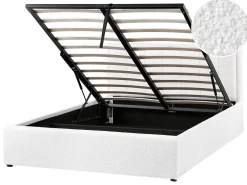 Letto contenitore Bouclé MONTLAUR 140 x 200 cm Bianco