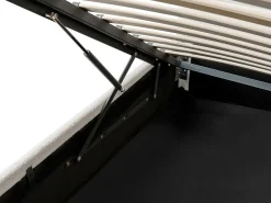 Letto contenitore Bouclé MASSOGNES 160 x 200 cm Bianco sporco