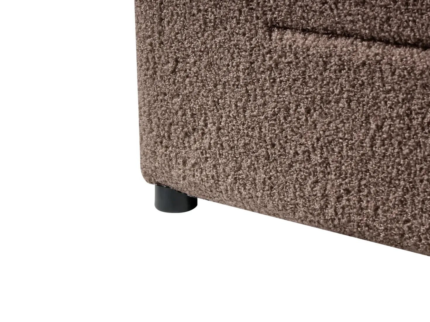 Letto contenitore Bouclé MASSOGNES 180 x 200 cm Tortora