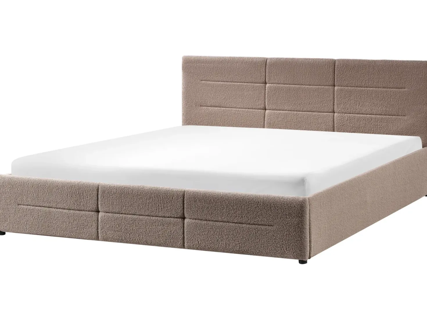 Letto contenitore Bouclé MASSOGNES 180 x 200 cm Tortora