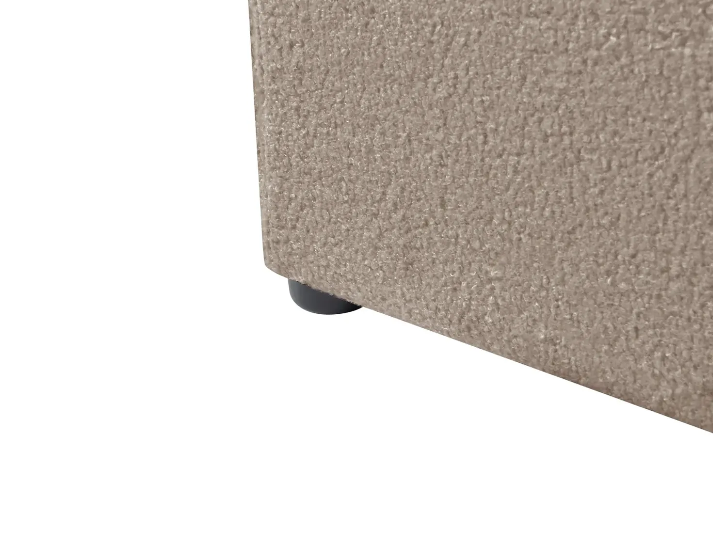 Letto contenitore Bouclé MONTLAUR 180 x 200 cm Tortora