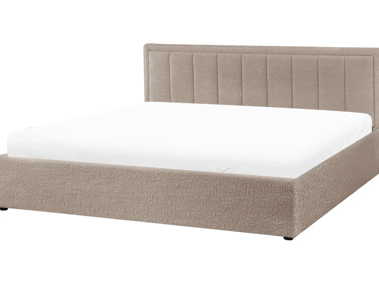 Letto contenitore Bouclé MONTLAUR 180 x 200 cm Tortora