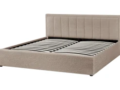 Letto contenitore Bouclé MONTLAUR 180 x 200 cm Tortora