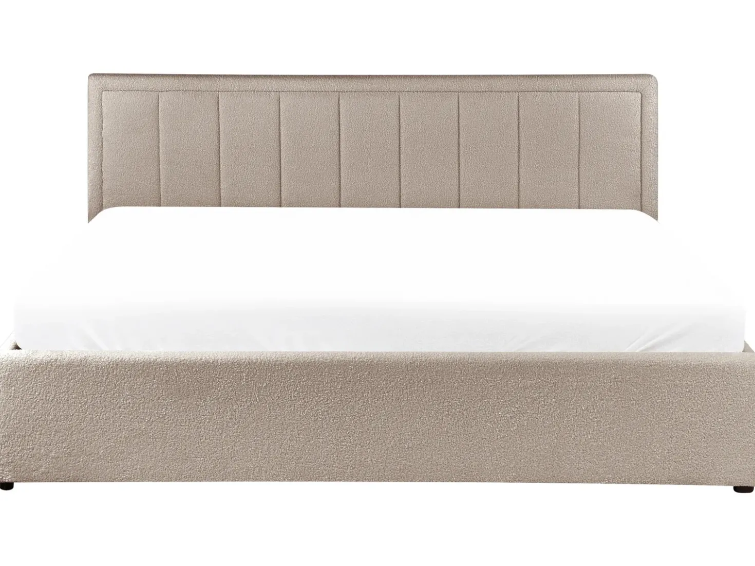 Letto contenitore Bouclé MONTLAUR 180 x 200 cm Tortora