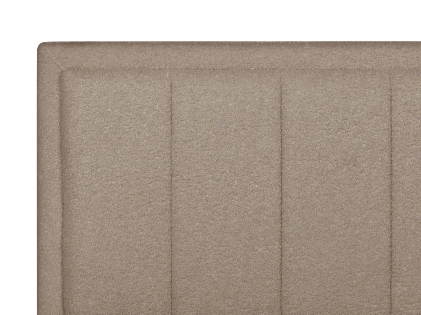 Letto contenitore Bouclé MONTLAUR 180 x 200 cm Tortora