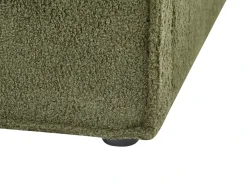 Letto contenitore Bouclé MOISSAC 160 x 200 cm Verde scuro