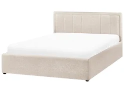 Letto contenitore Bouclé MONTLAUR 140 x 200 cm Beige
