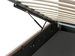 Letto contenitore Bouclé MASSOGNES 140 x 200 cm Tortora