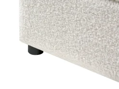 Letto contenitore Bouclé MASSOGNES 180 x 200 cm Bianco sporco