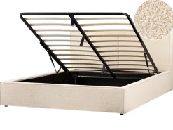 Letto contenitore Bouclé MOISSAC 180 x 200 cm Beige