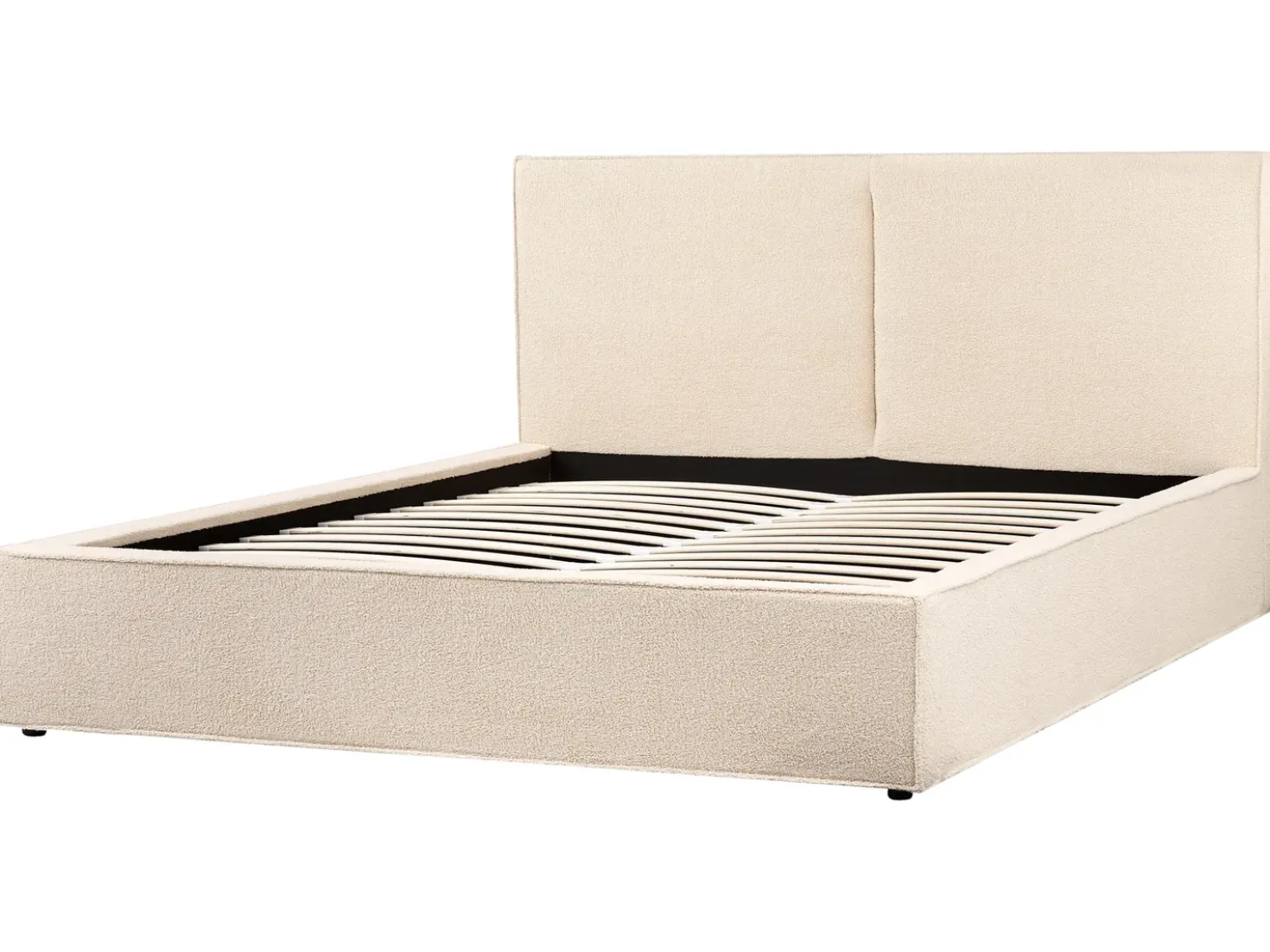 Letto contenitore Bouclé MOISSAC 180 x 200 cm Beige