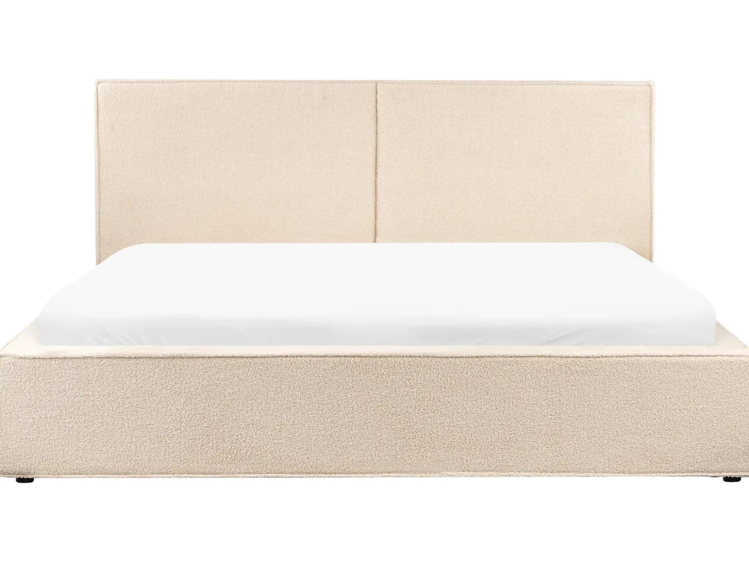 Letto contenitore Bouclé MOISSAC 180 x 200 cm Beige