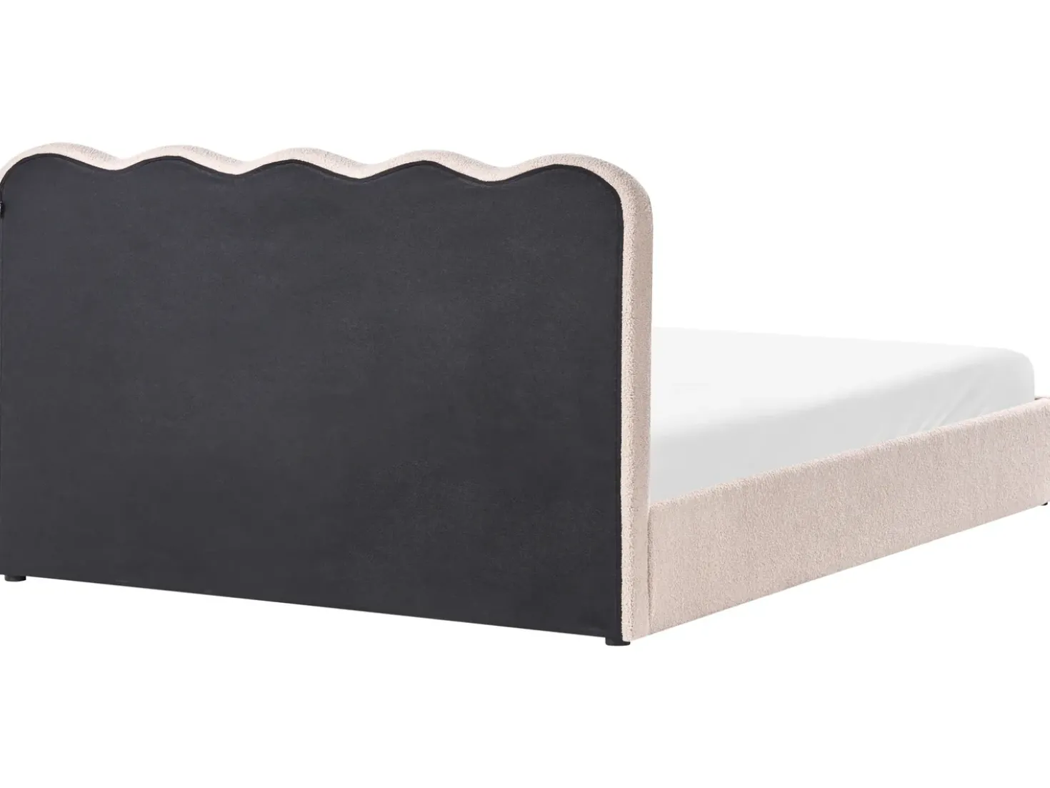 Letto contenitore Bouclé NANTERRE 180 x 200 cm Beige