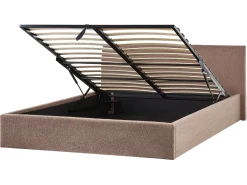 Letto contenitore Bouclé ORBEY 180 x 200 cm Marrone
