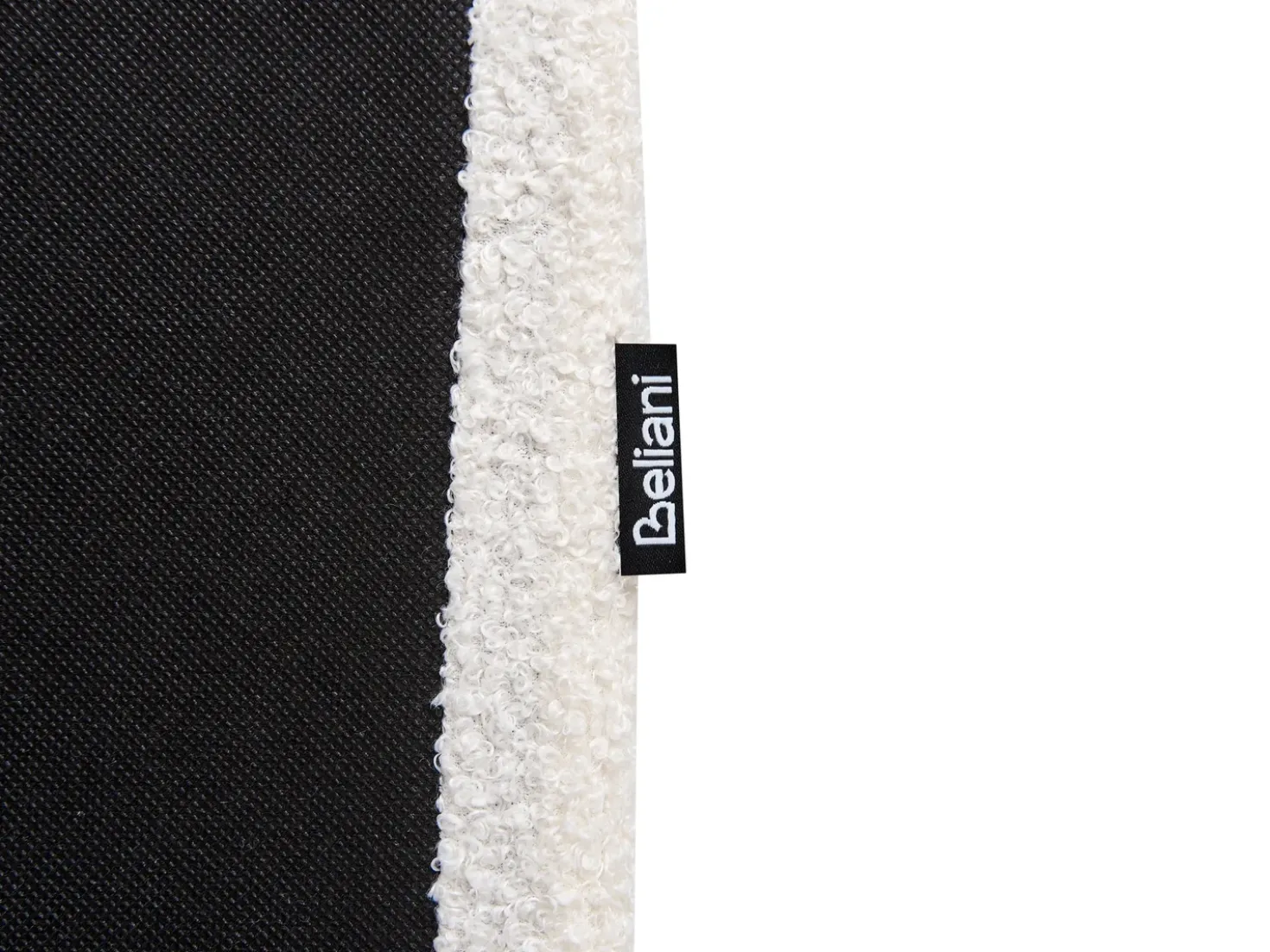 Letto contenitore Bouclé ORBEY 180 x 200 cm Bianco sporco