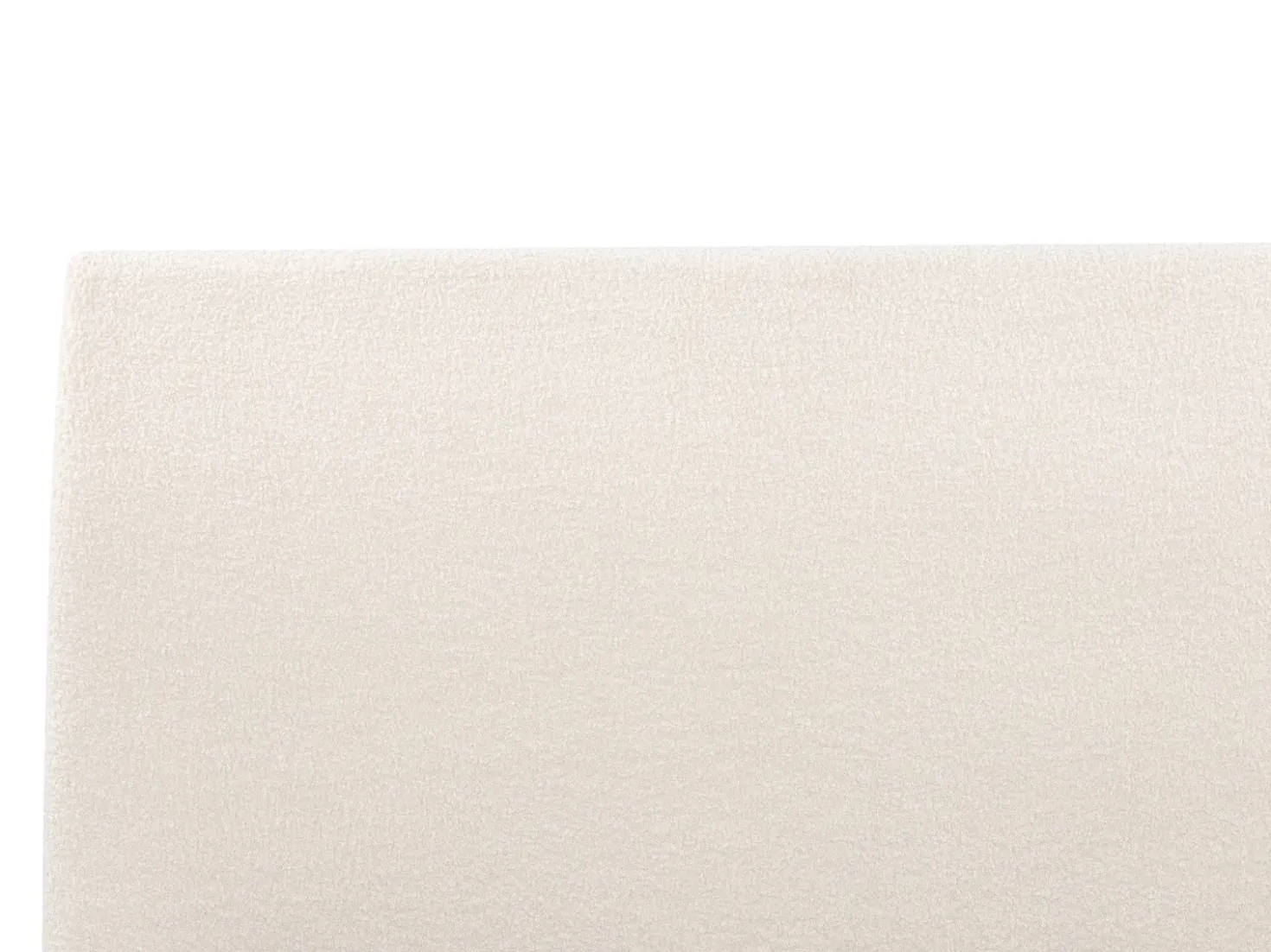 Letto contenitore Bouclé ORBEY 180 x 200 cm Bianco sporco
