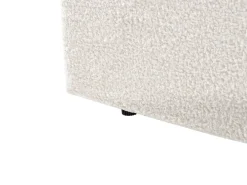 Letto contenitore Bouclé ORBEY 180 x 200 cm Bianco sporco