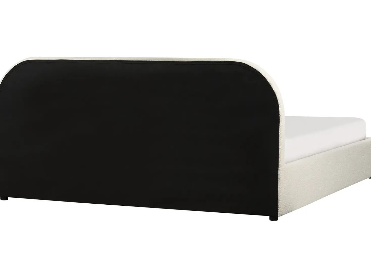 Letto contenitore Bouclé QUILLIEN 180 x 200 cm Beige chiaro