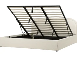 Letto contenitore Bouclé QUILLIEN 180 x 200 cm Beige chiaro