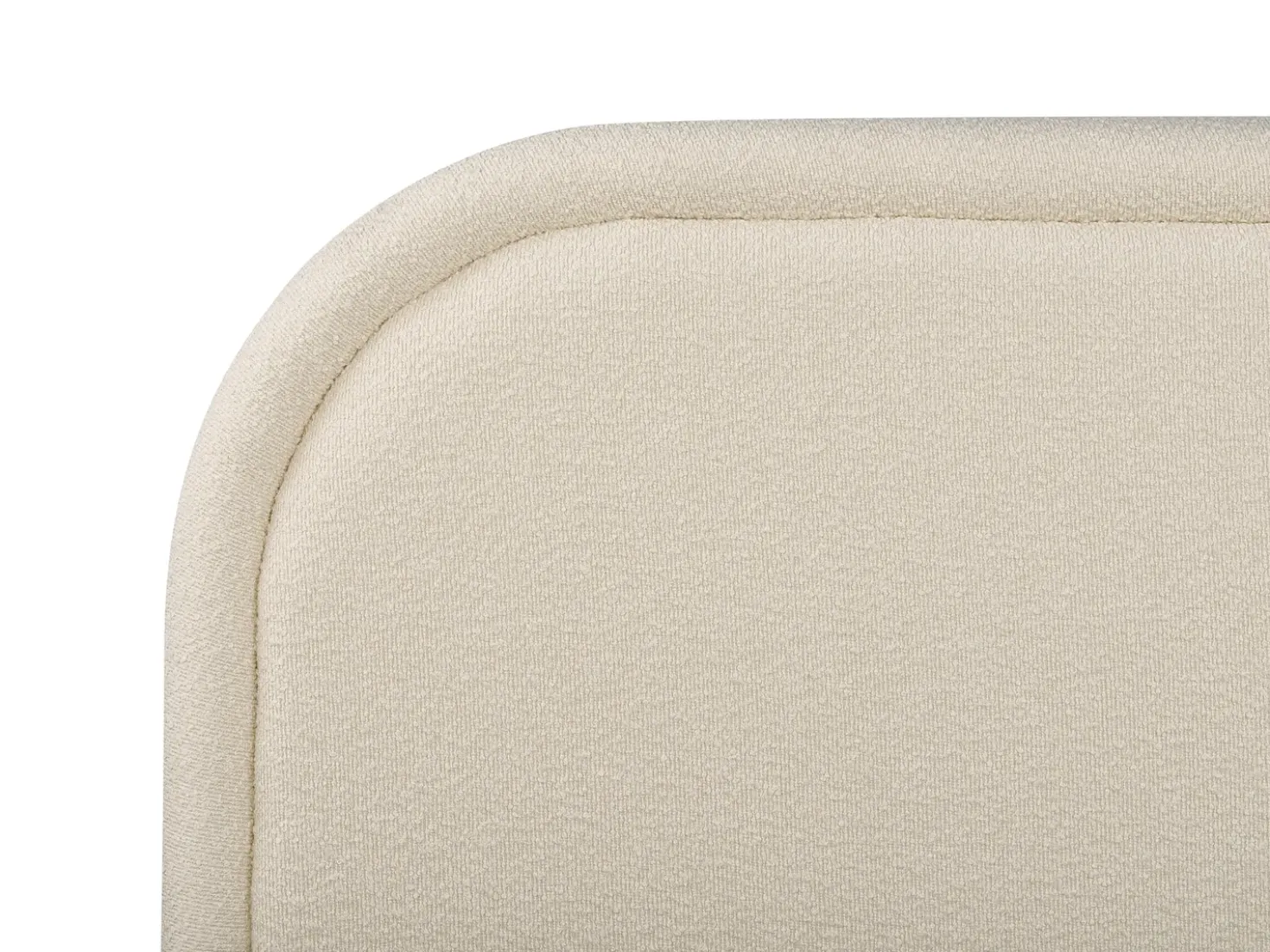 Letto contenitore Bouclé QUILLIEN 180 x 200 cm Beige chiaro