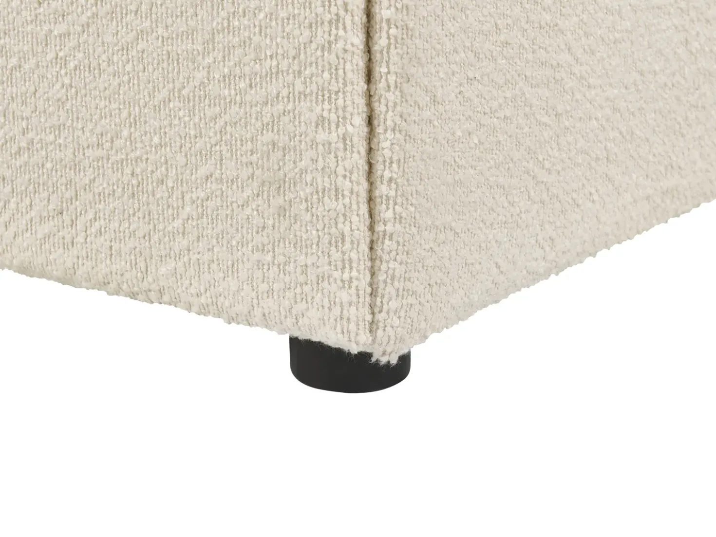 Letto contenitore Bouclé QUILLIEN 180 x 200 cm Beige chiaro