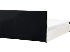Letto contenitore Bouclé ROCHEFORT 180 x 200 cm Bianco sporco