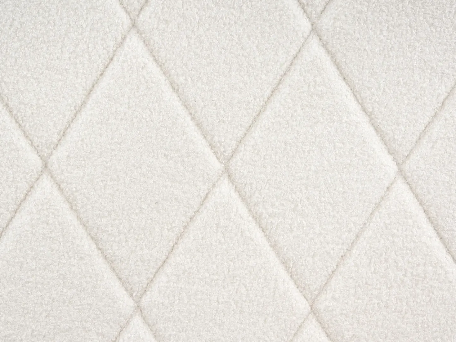 Letto contenitore Bouclé ROCHEFORT 180 x 200 cm Bianco sporco