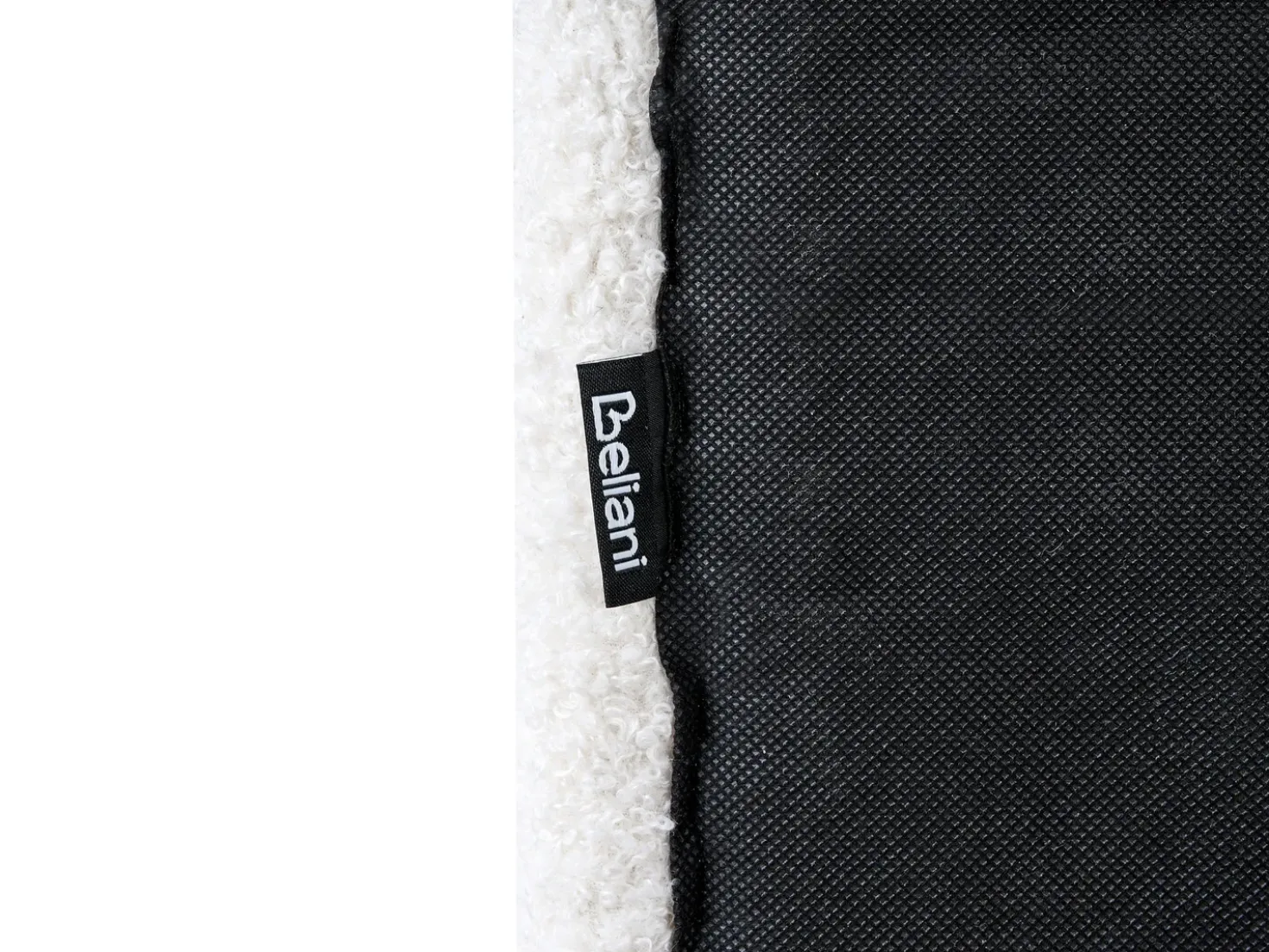 Letto contenitore Bouclé ROCHEFORT 180 x 200 cm Bianco sporco