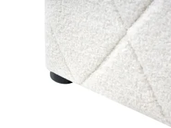 Letto contenitore Bouclé ROCHEFORT 180 x 200 cm Bianco sporco