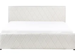Letto contenitore Bouclé ROCHEFORT 180 x 200 cm Bianco sporco