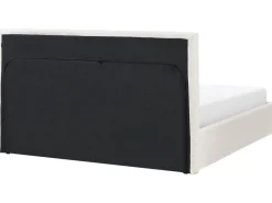 Letto contenitore Bouclé VION 180 x 200 cm Bianco sporco