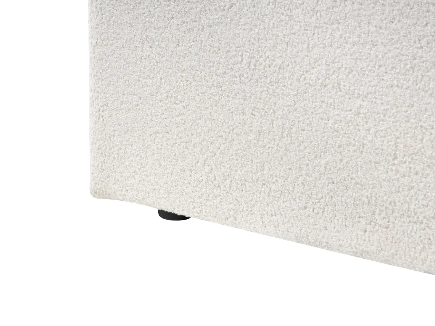 Letto contenitore Bouclé VION 180 x 200 cm Bianco sporco