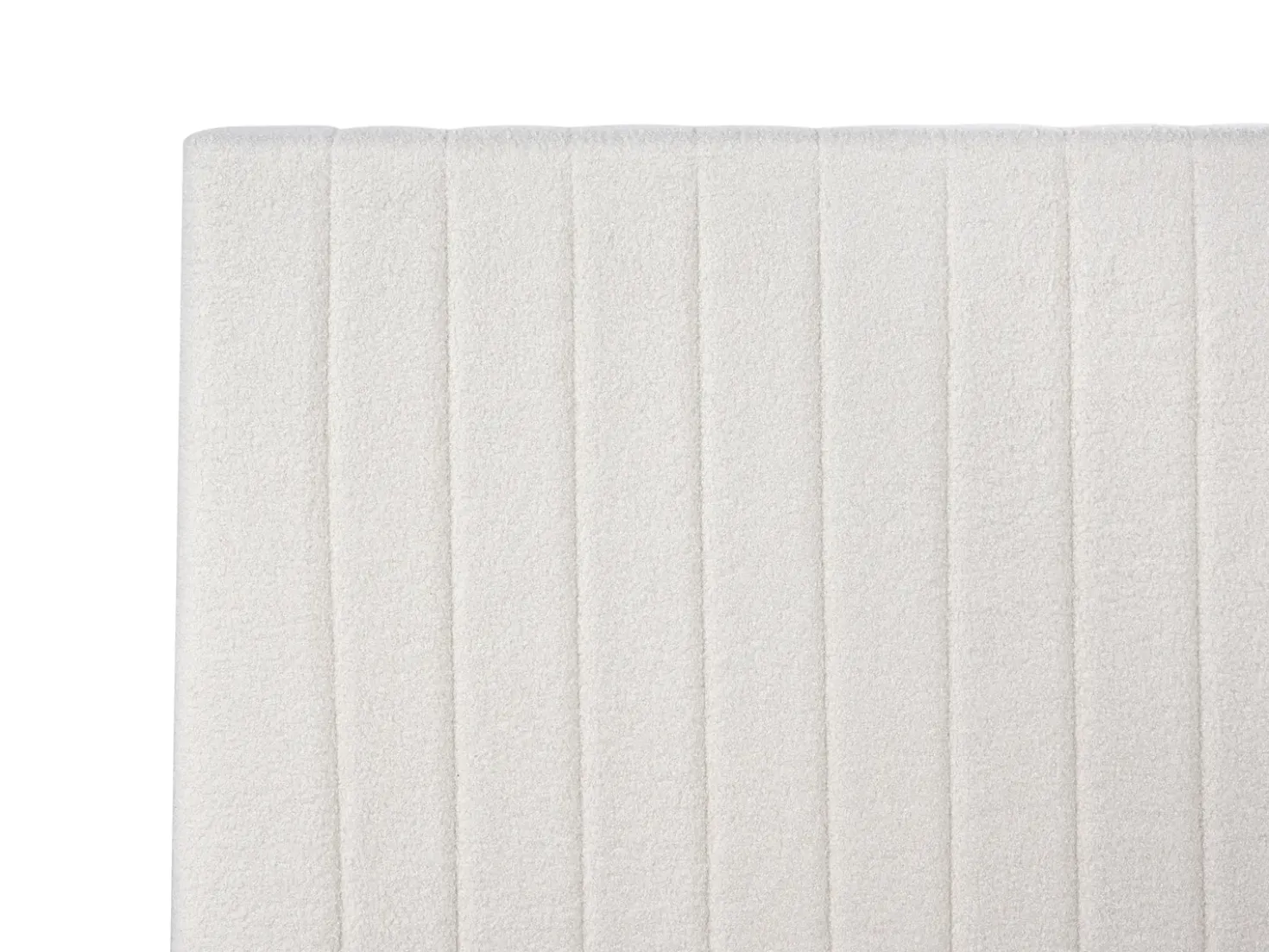 Letto contenitore Bouclé VION 180 x 200 cm Bianco sporco