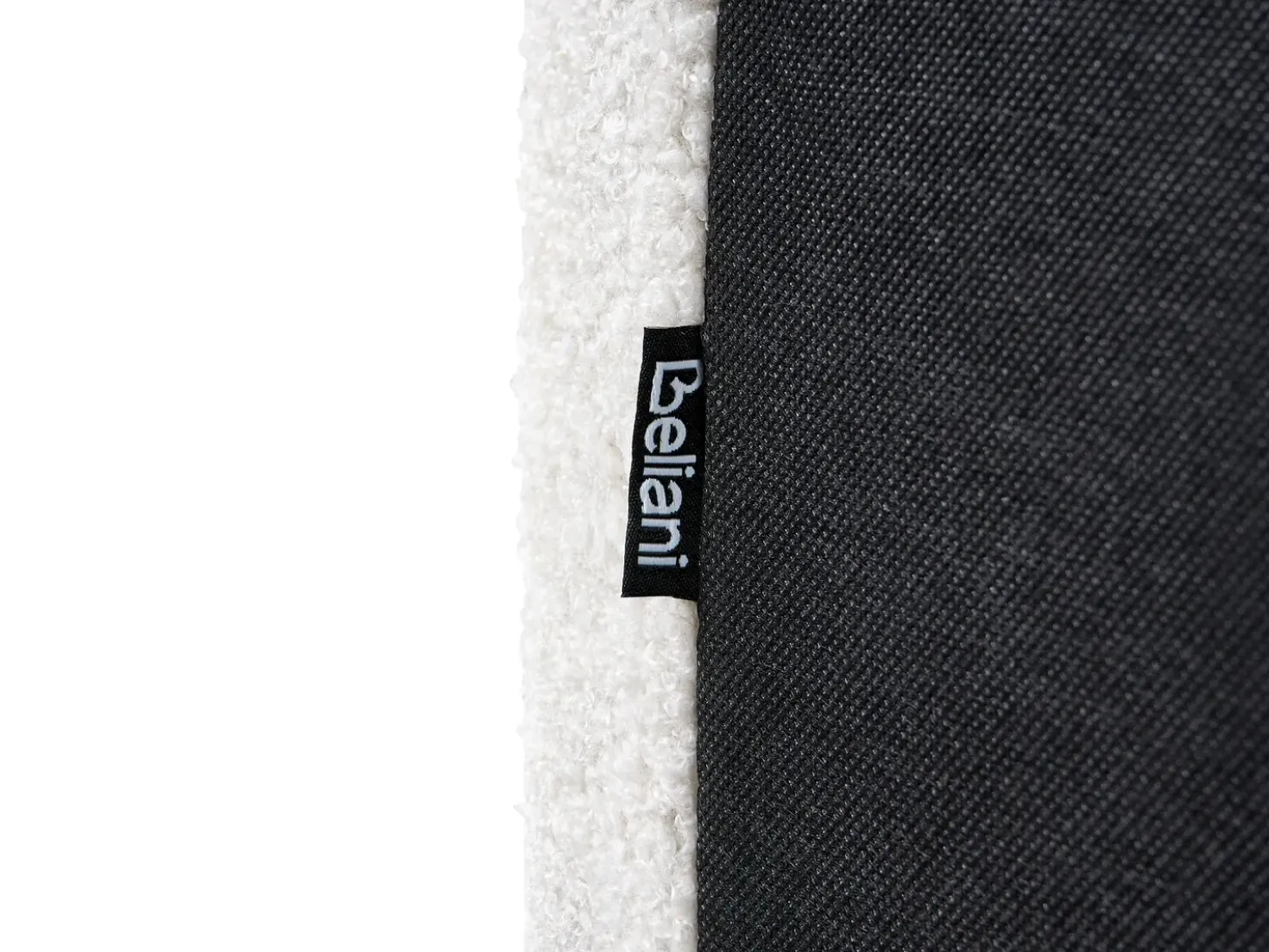 Letto contenitore Bouclé VION 180 x 200 cm Bianco sporco
