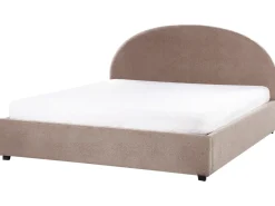 Letto contenitore Bouclé VAUCLUSE 180 x 200 cm Tortora