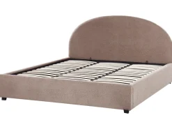 Letto contenitore Bouclé VAUCLUSE 180 x 200 cm Tortora