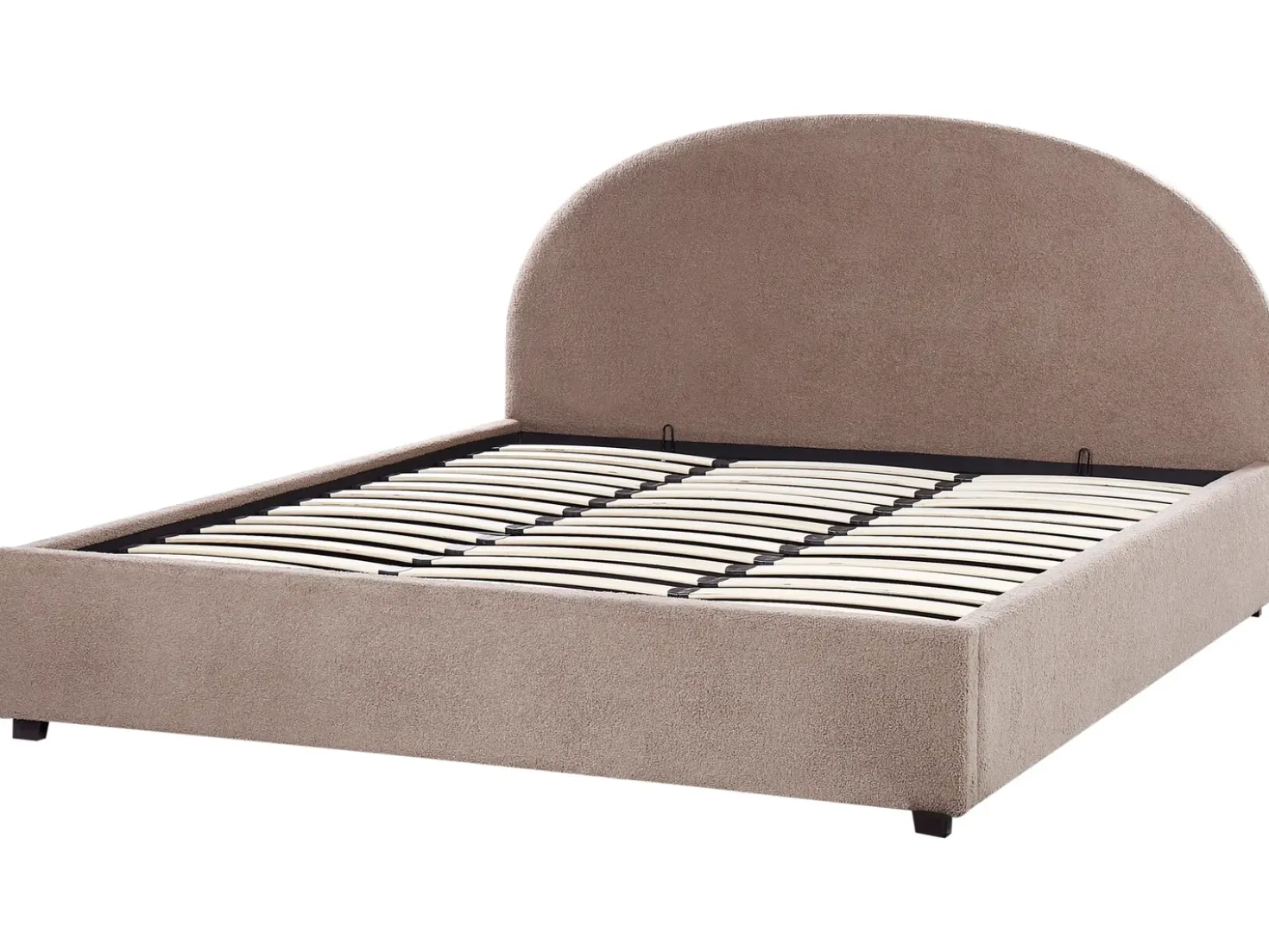 Letto contenitore Bouclé VAUCLUSE 180 x 200 cm Tortora
