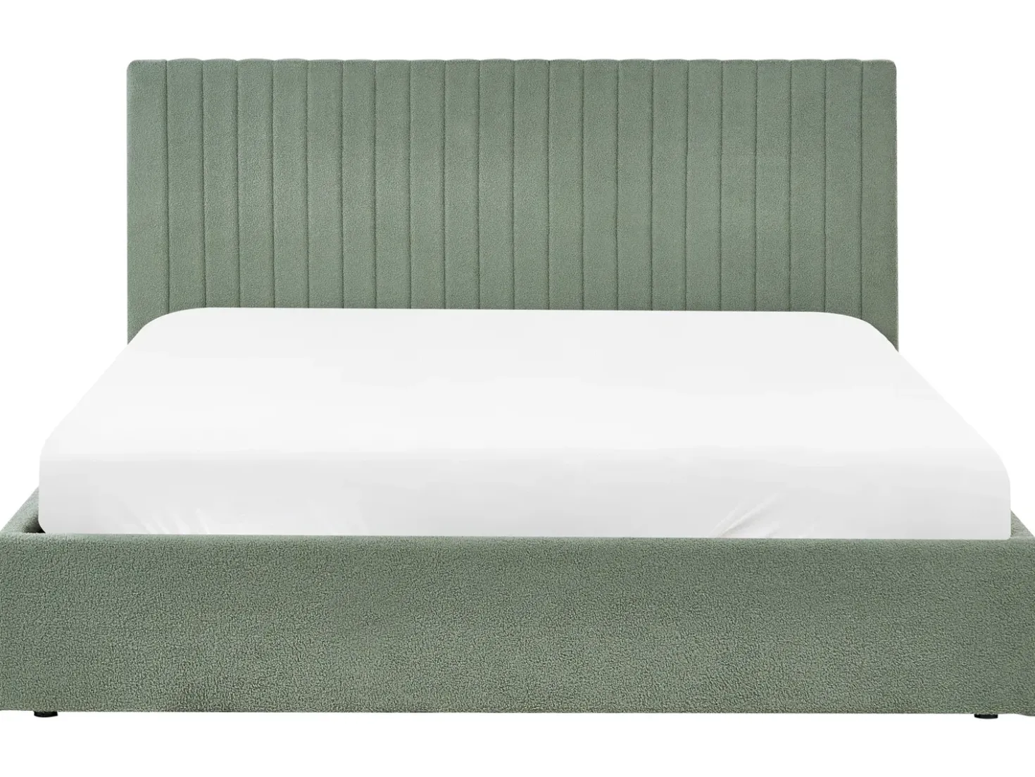 Letto contenitore Bouclé VION 180 x 200 cm Verde
