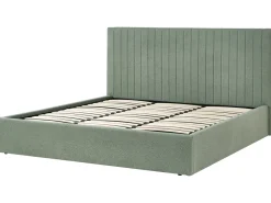 Letto contenitore Bouclé VION 180 x 200 cm Verde