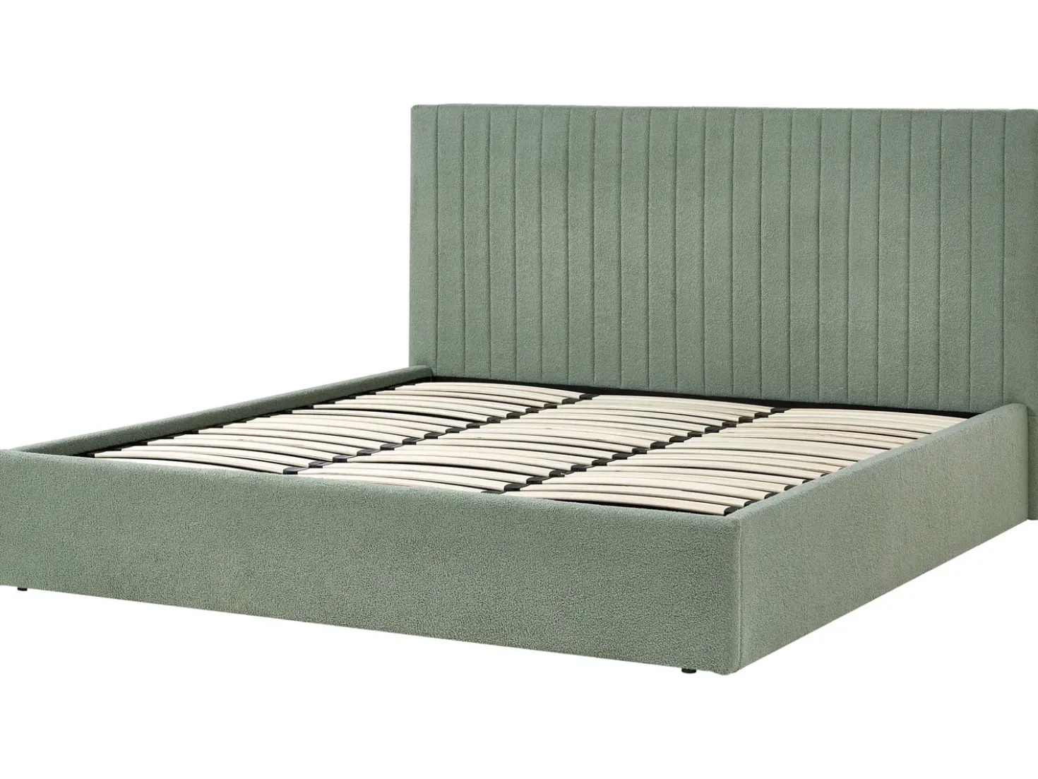 Letto contenitore Bouclé VION 180 x 200 cm Verde