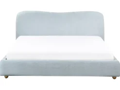 Letto contenitore Ciniglia BLAGNAC 180 x 200 cm Azzurro