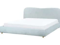 Letto contenitore Ciniglia BLAGNAC 180 x 200 cm Azzurro