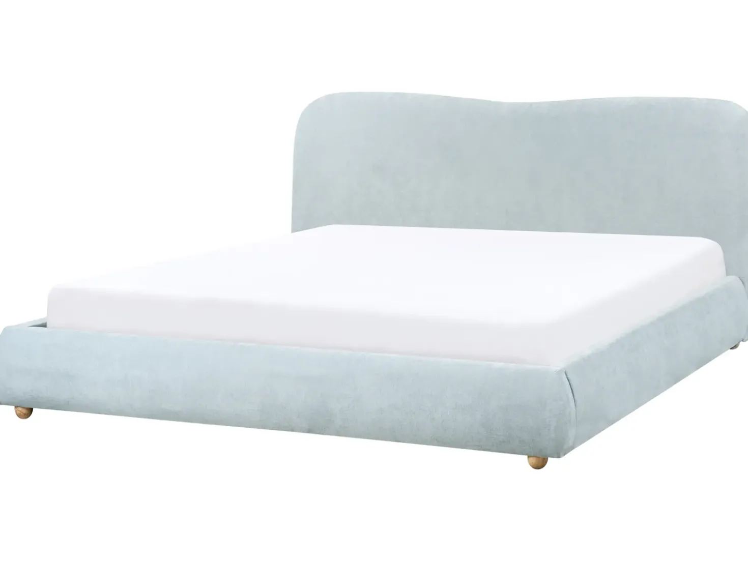 Letto contenitore Ciniglia BLAGNAC 180 x 200 cm Azzurro