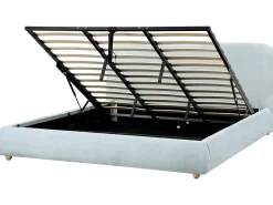 Letto contenitore Ciniglia BLAGNAC 180 x 200 cm Azzurro
