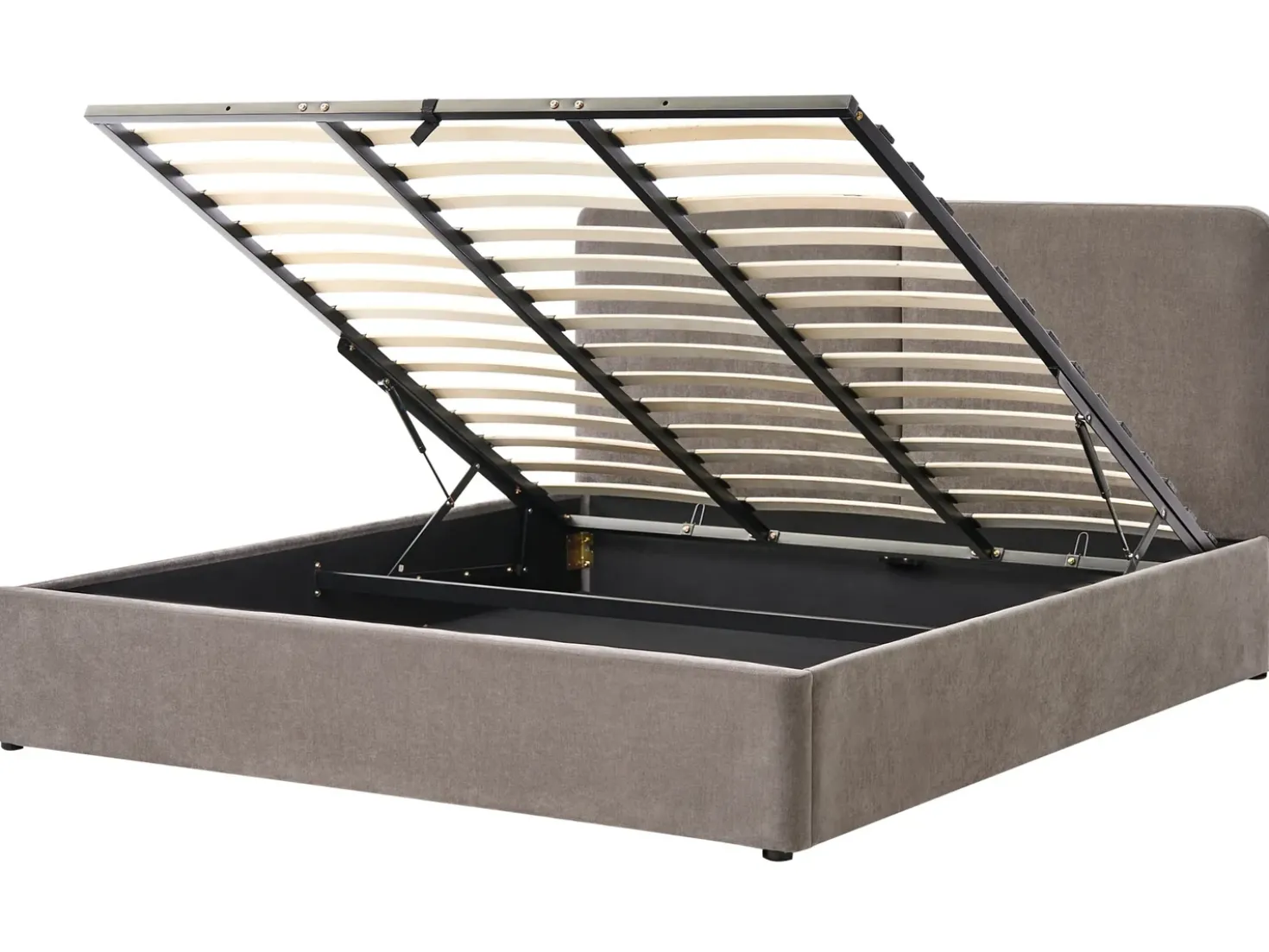 Letto contenitore Ciniglia ARBOIS 180 x 200 cm Tortora