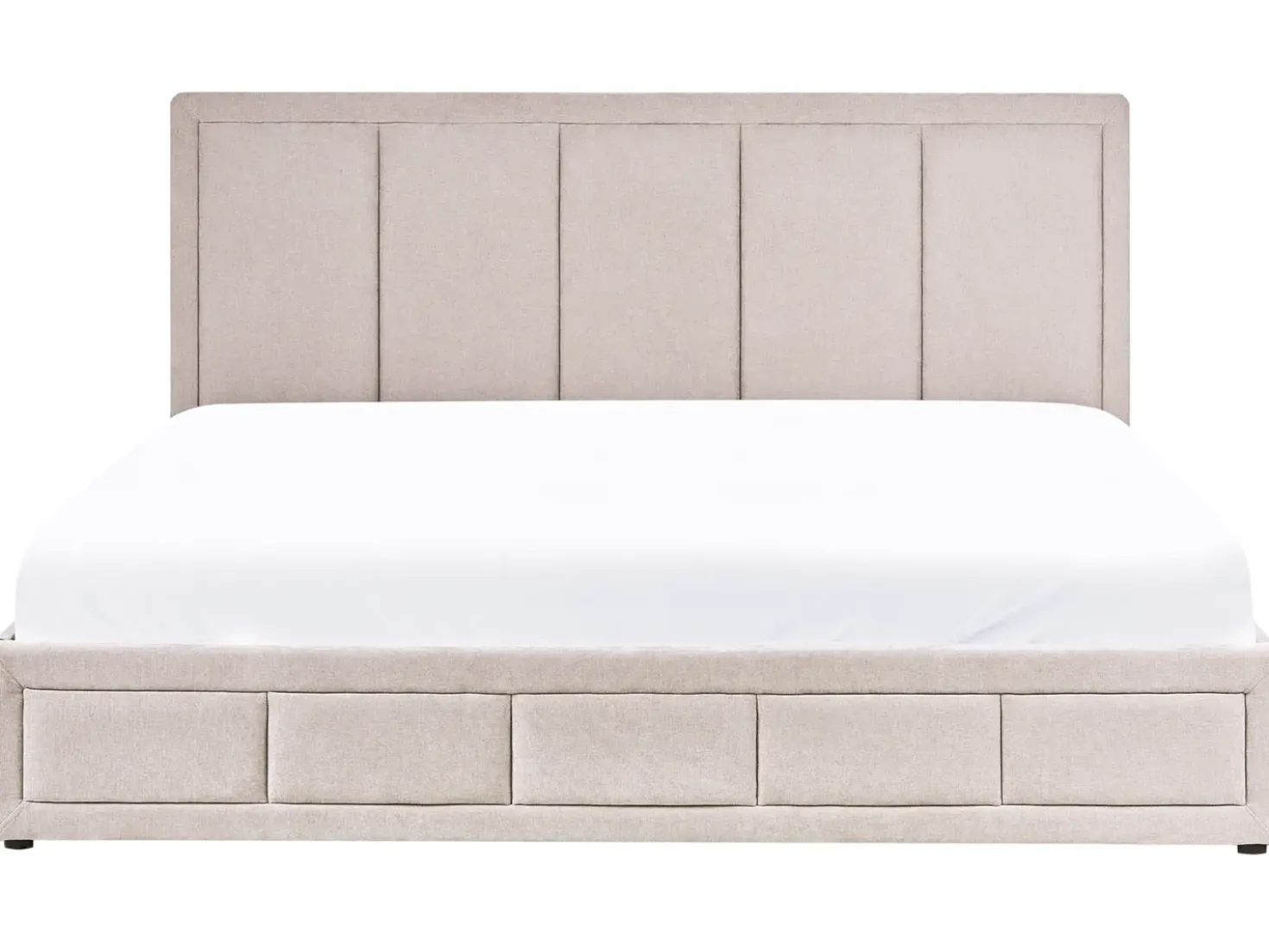 Letto contenitore Ciniglia QUIBERON 180 x 200 cm Tortora