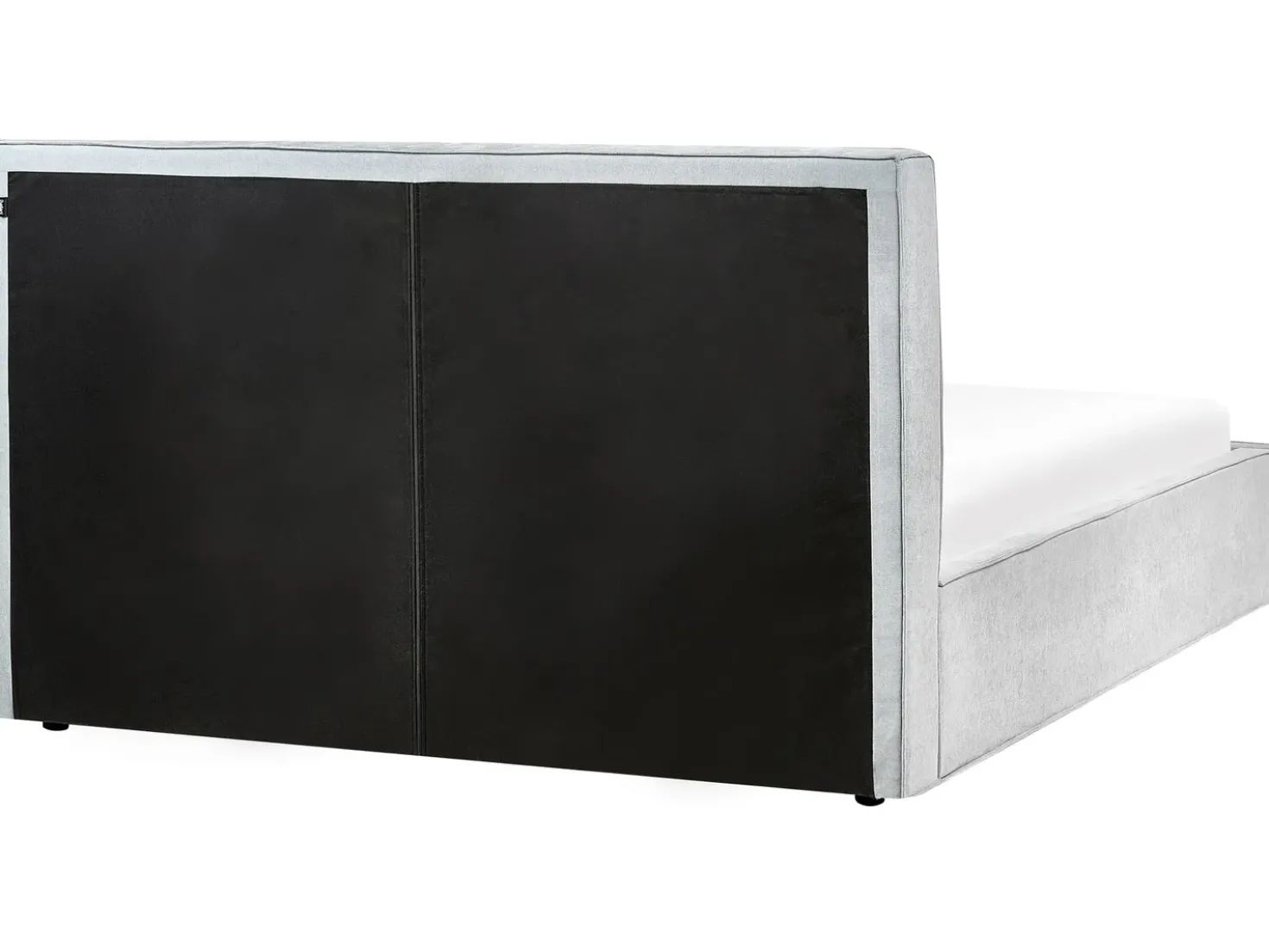 Letto contenitore Ciniglia MOISSAC 180 x 200 cm Azzurro